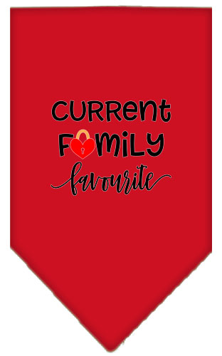 Family Favorite Screen Print Bandana Red Large